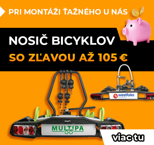 Zľava na nosič bicyklov pri montáži ťažného zariadenia